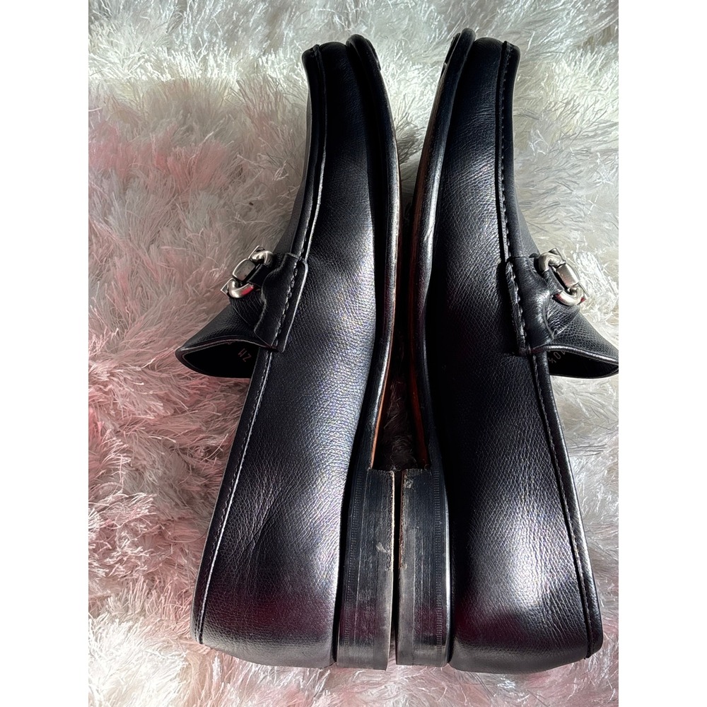Salvatore Ferragamo Mens Gancini Bit Loafers Black Leather ZM 014782 10.5 Luxury - Picture 3 of 8